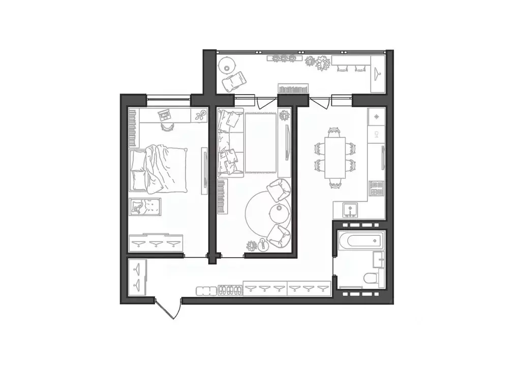 2-к кв. Волгоградская область, Волгоград Квартал жилой комплекс (58.7 ... - Фото 1