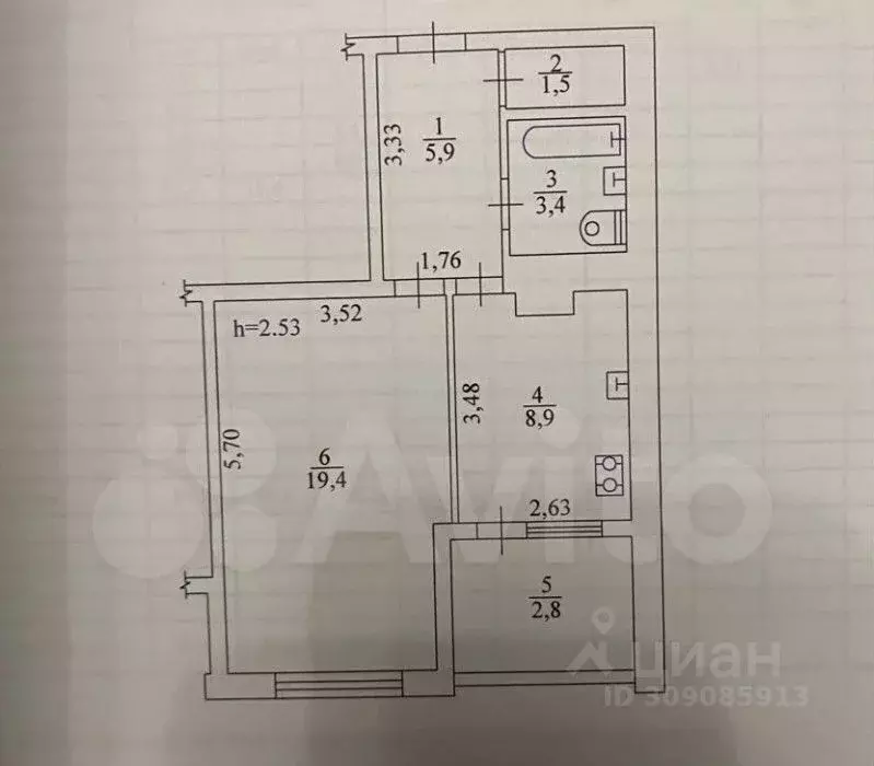 1-к кв. Севастополь ул. Героев Бреста, 15 (41.0 м) - Фото 0