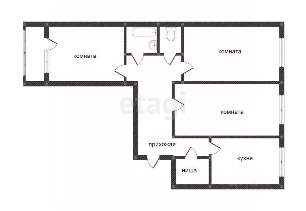 3-к кв. Приморский край, Владивосток Шилкинская ул., 11 (69.1 м) - Фото 1