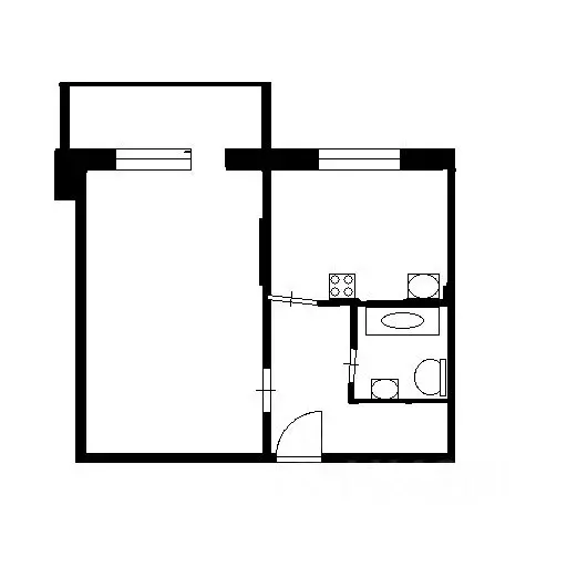 1-к кв. Новосибирская область, Новосибирск ул. Плахотного, 53/1 (38.0 ... - Фото 2