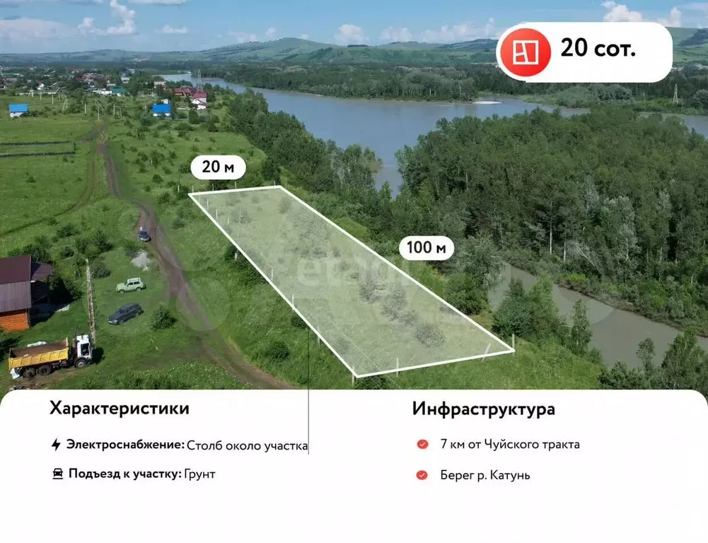 Участок 20 сот. (личное подсобное хозяйство (лпх)) - Фото 0