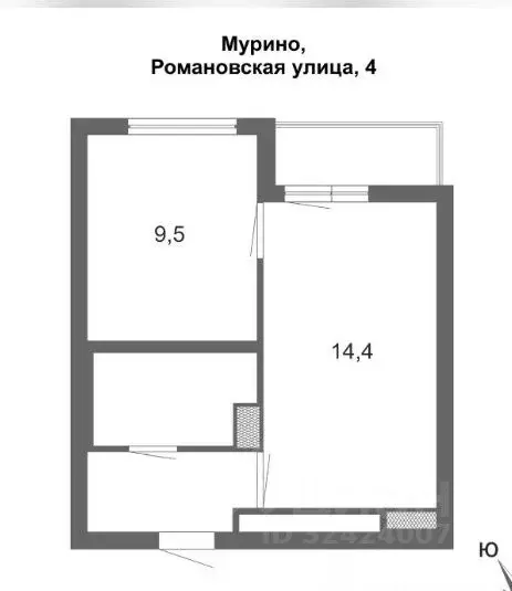 1-к кв. Ленинградская область, Мурино Всеволожский район, ул. ... - Фото 2
