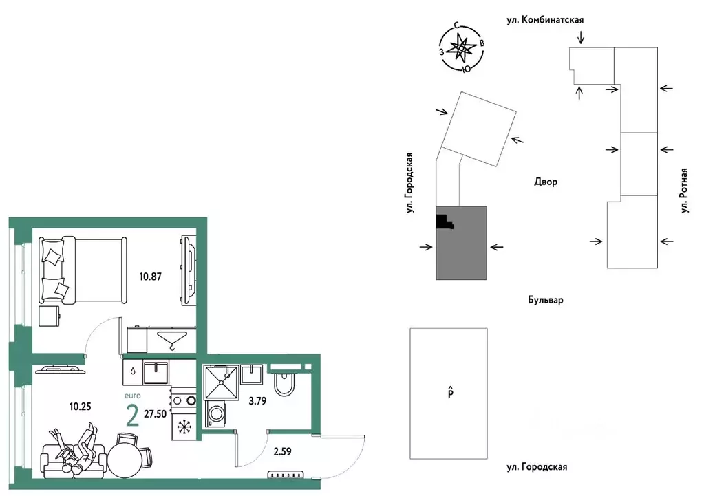 2-к кв. Свердловская область, Екатеринбург муниципальное образование, ... - Фото 1