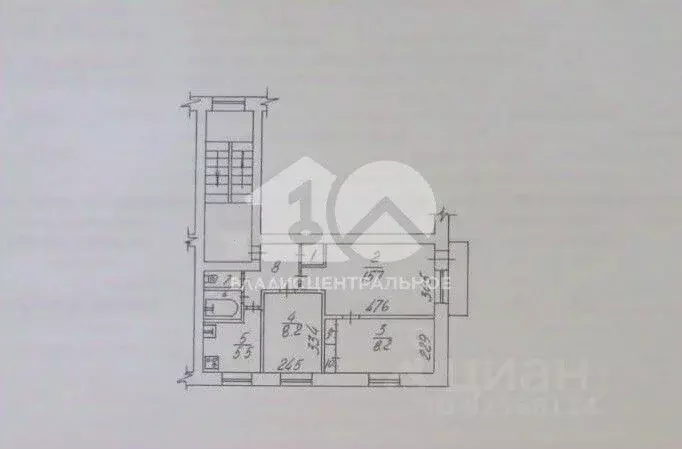 3-к кв. Новосибирская область, Новосибирск Сибирская ул., 44 (50.0 м) - Фото 2