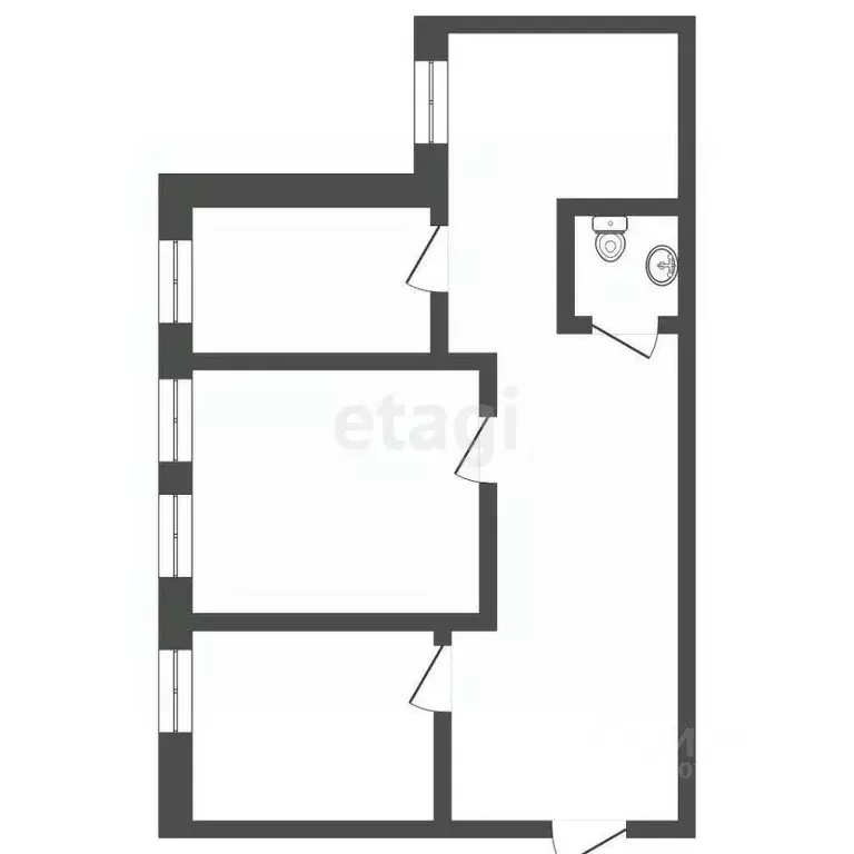 3-к кв. Ярославская область, Рыбинск Крестовая ул., 73 (64.6 м) - Фото 2