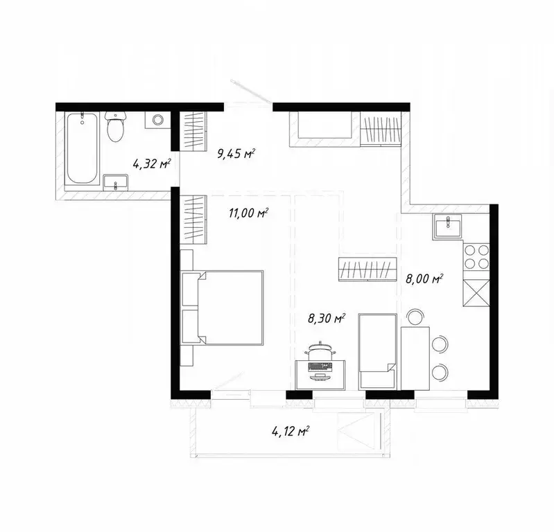 2-к кв. Иркутская область, Иркутск ул. Баррикад (62.0 м) - Фото 2