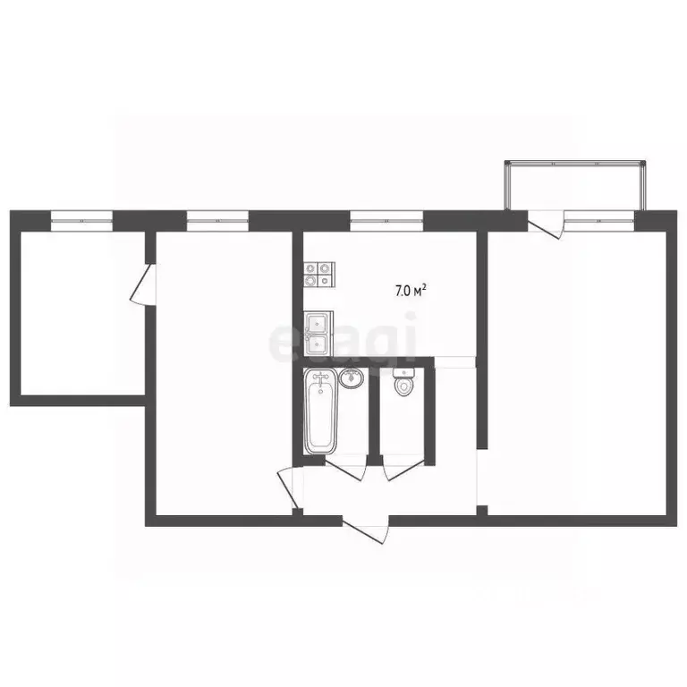 3-к кв. Хабаровский край, Амурск Октябрьский просп., 20 (50.7 м) - Фото 2