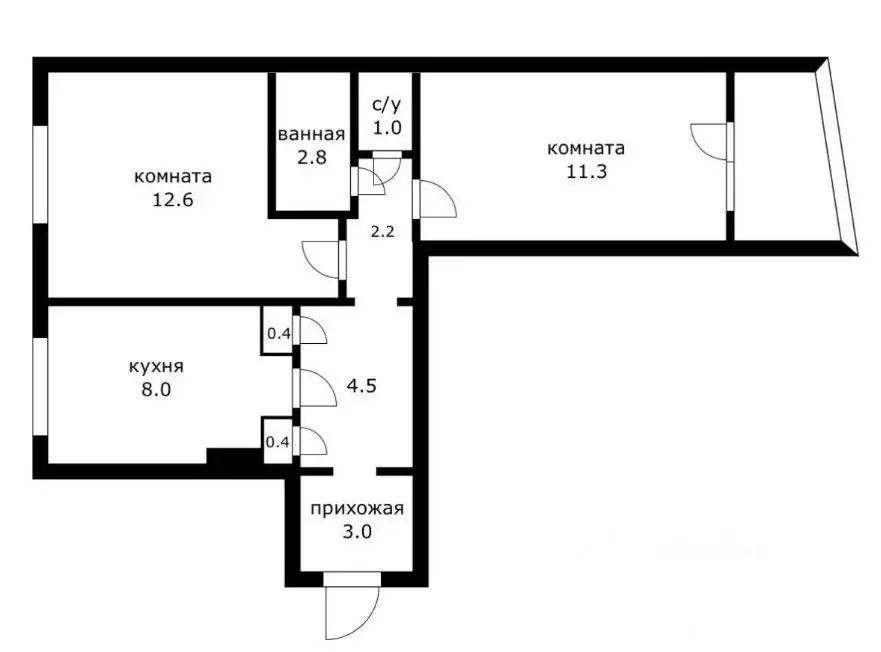 2-к кв. Краснодарский край, Краснодар Юбилейный мкр, ул. 70-летия ... - Фото 2