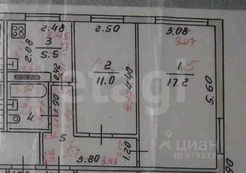 2-к кв. Татарстан, с. Высокая Гора ул. Юбилейная, 7 (41.9 м) - Фото 2