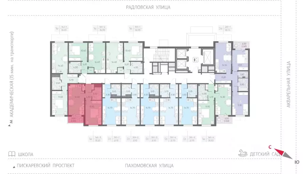1-к кв. Санкт-Петербург Ручьи жилой комплекс (35.2 м) - Фото 2