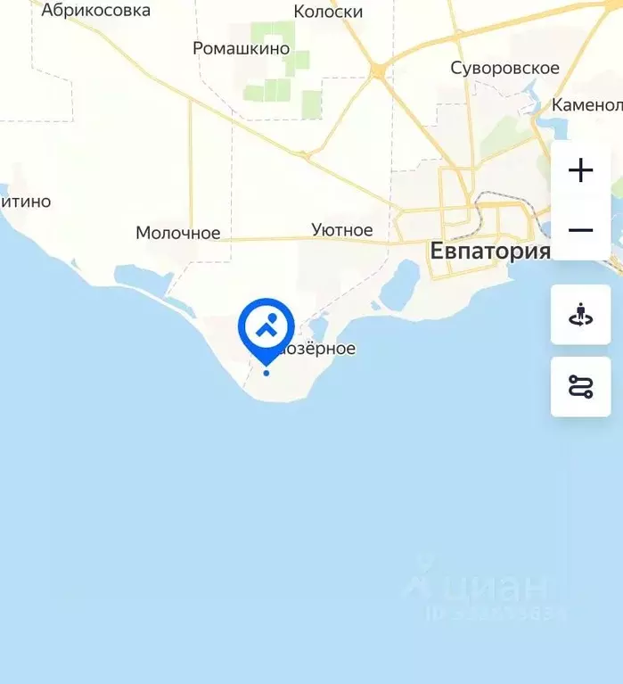Участок в Крым, Евпатория городской округ, Заозерное пгт ул. ... - Фото 2