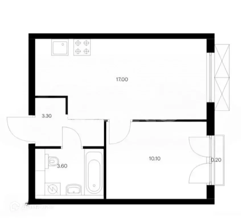 Продаётся 2-к квартира, 34.2 м - Фото 0