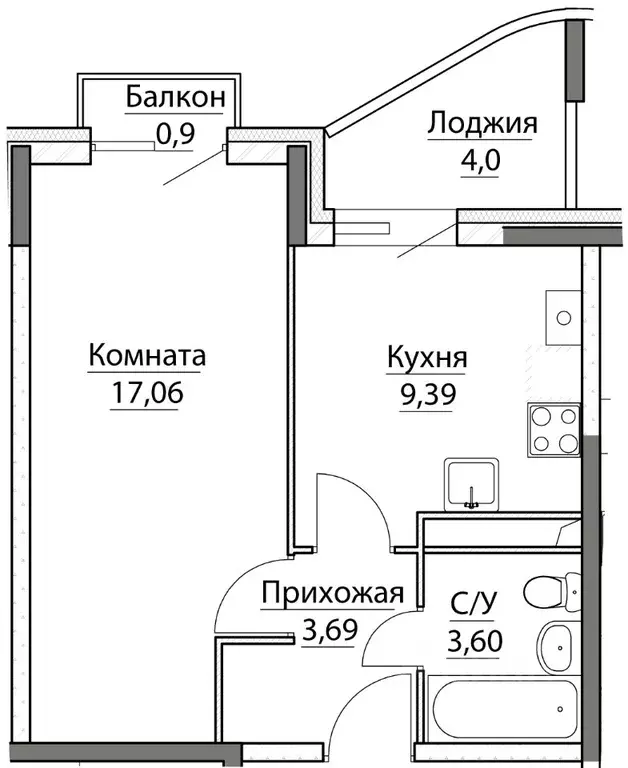 1-к кв. Ярославская область, Ярославский район, Заволжское с/пос, пос. ... - Фото 0