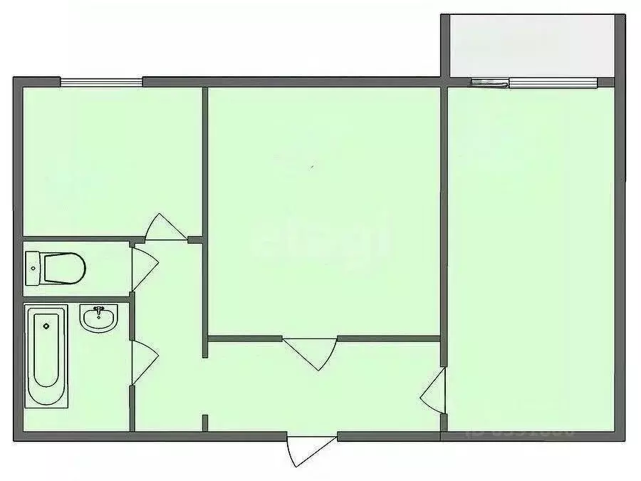 2-к кв. Тульская область, Тула ул. Вильямса, 8 (53.0 м) - Фото 1