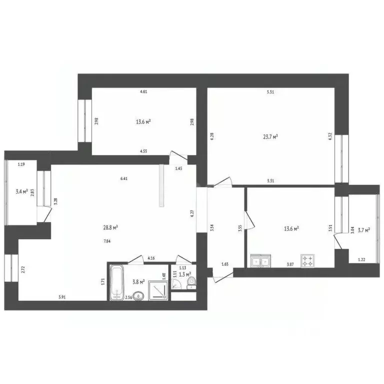 4-к кв. Башкортостан, Стерлитамак ул. Карла Маркса, 160 (98.5 м) - Фото 2