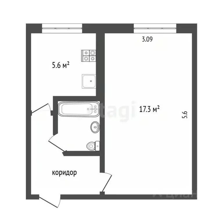 1-к кв. Камчатский край, Петропавловск-Камчатский ул. Академика ... - Фото 2