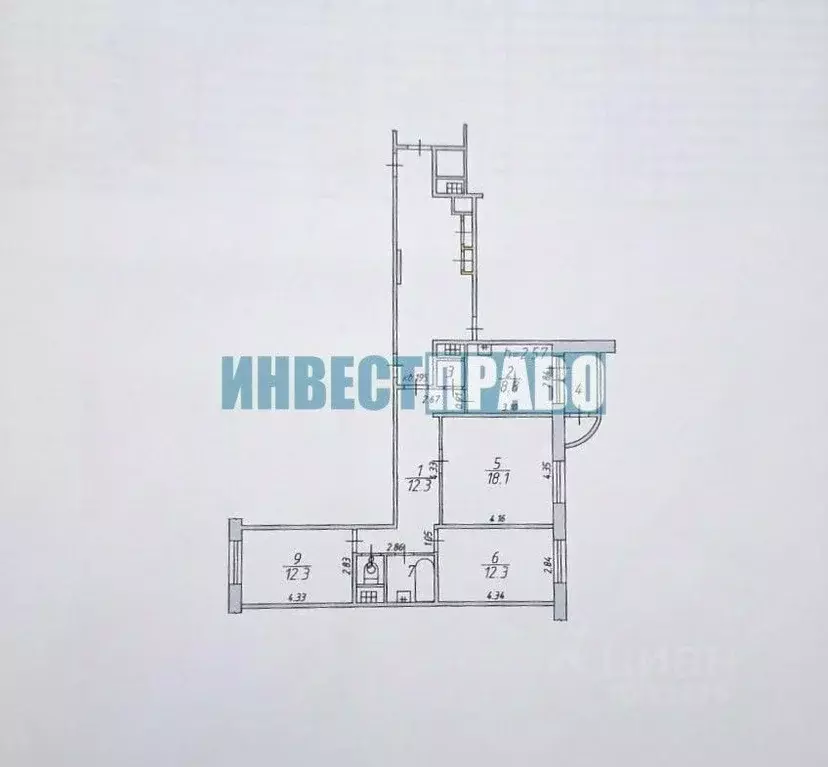 3-к кв. Москва ул. Дмитрия Рябинкина, 1 (69.0 м) - Фото 1