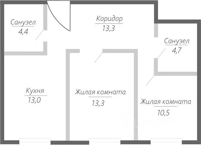 2-к кв. Самарская область, Тольятти ул. Фрунзе, 2В (59.2 м) - Фото 0
