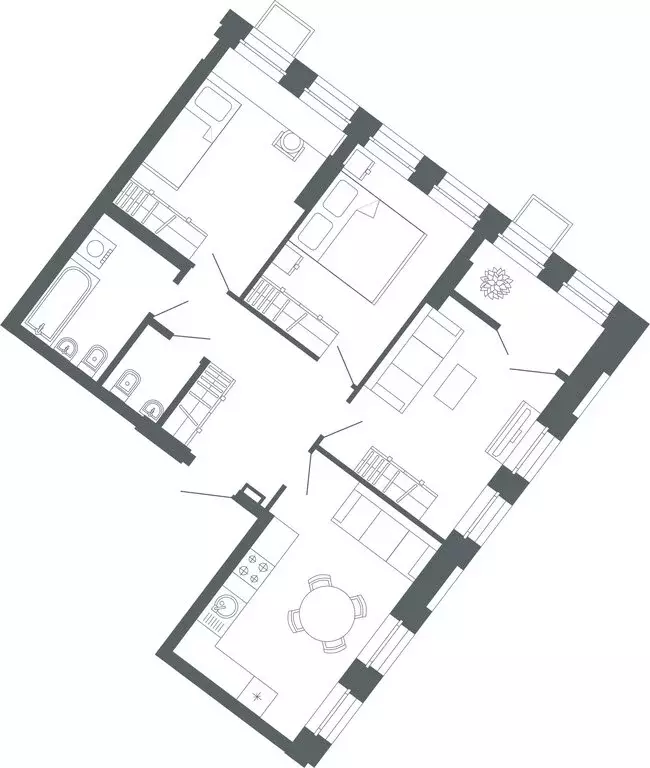 3-комнатная квартира: Екатеринбург, улица Мира, 47/6 (73.5 м) - Фото 0