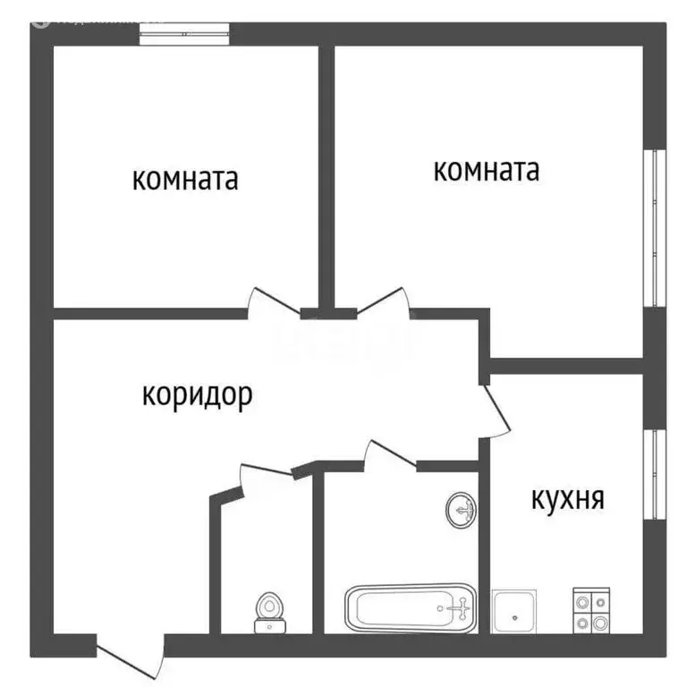 2-комнатная квартира: Воронеж, улица Писателя Маршака, 21 (42 м) - Фото 1