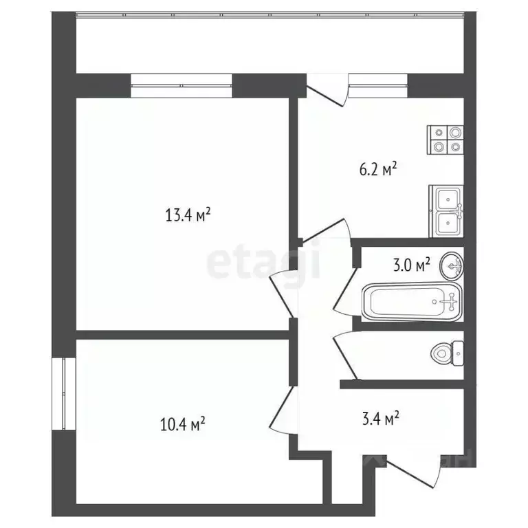 2-к кв. Москва Озерная ул., 29К1 (40.0 м) - Фото 1