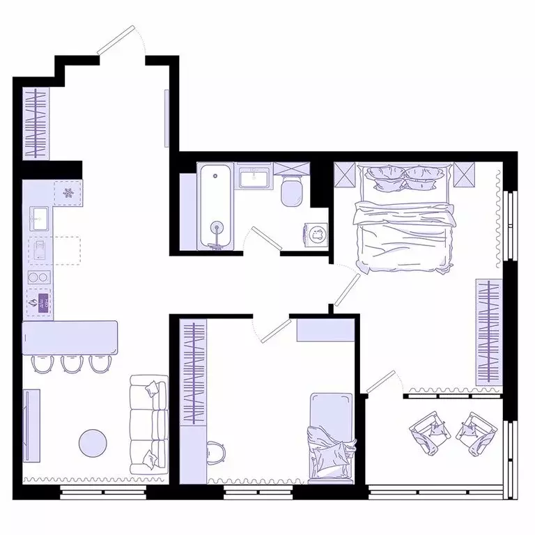 3-комнатная квартира: Владивосток, Днепровская улица, 25к5 (57.8 м) - Фото 1