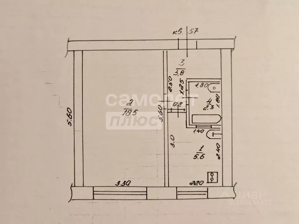 1-к кв. Краснодарский край, Анапа проезд Космонавтов, 34 (30.2 м) - Фото 2