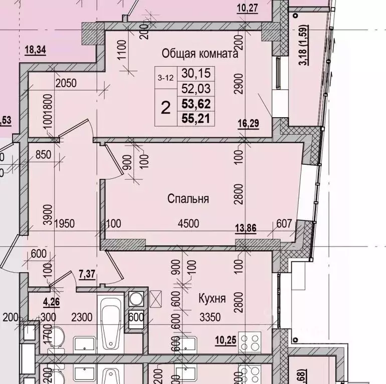 2-к кв. Саха (Якутия), Якутск ул. Чкалова (53.62 м) - Фото 0