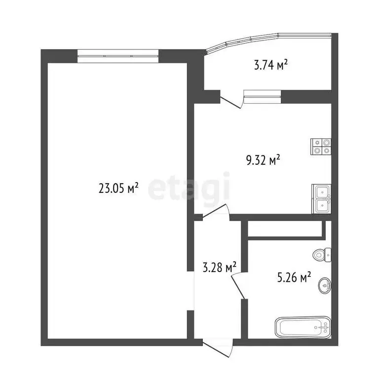 1-комнатная квартира: Патрушева, улица Михаила Лермонтова, 1 (41 м) - Фото 0