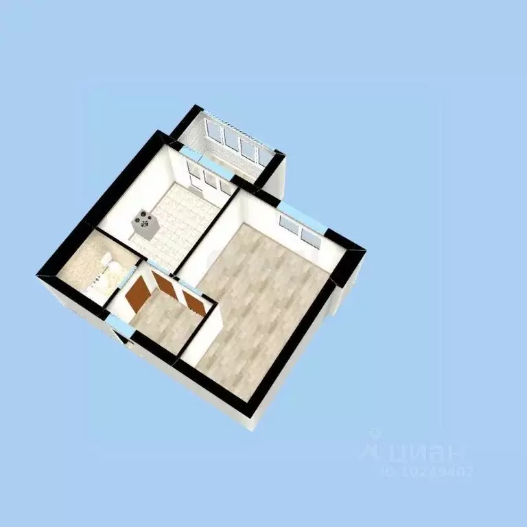 1-к кв. Башкортостан, Уфа ул. Ахметова, 273 (45.2 м) - Фото 1