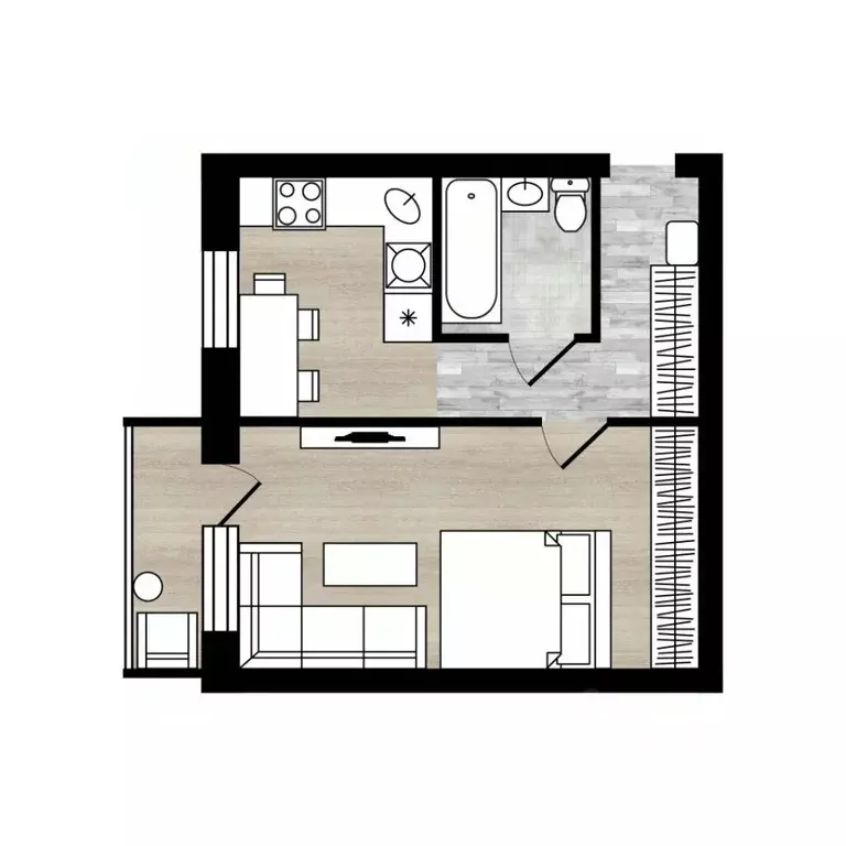 1-к кв. Ярославская область, Ярославль ул. 8 Марта, 12А (31.9 м) - Фото 2