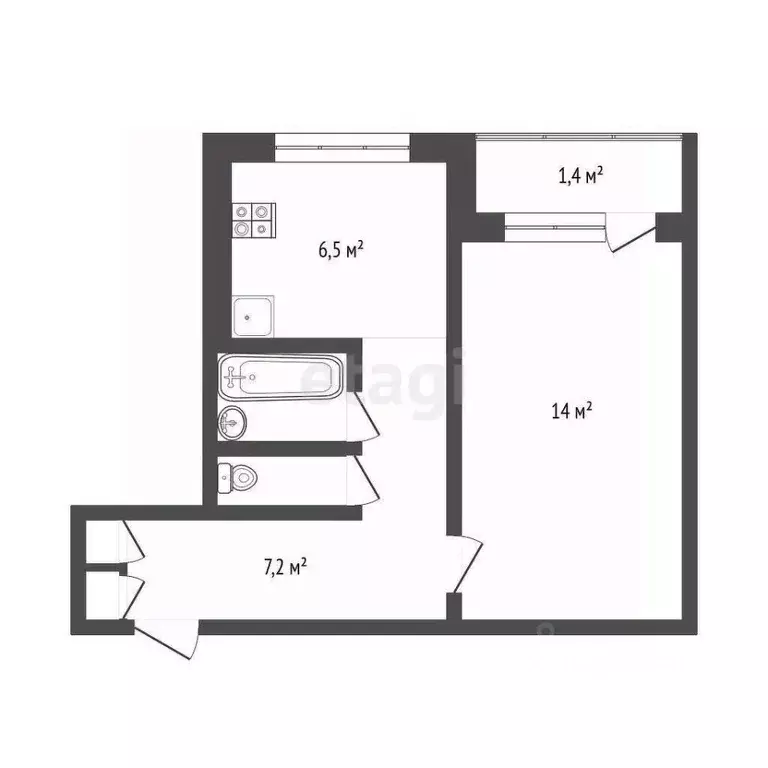 1-к кв. Мордовия, Саранск Ярославская ул., 4 (32.7 м) - Фото 2