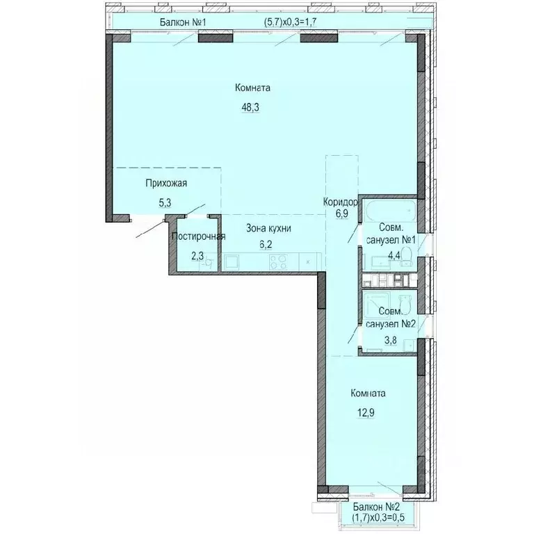 2-к кв. Удмуртия, Ижевск ул. Бородина, 22 (92.5 м) - Фото 0