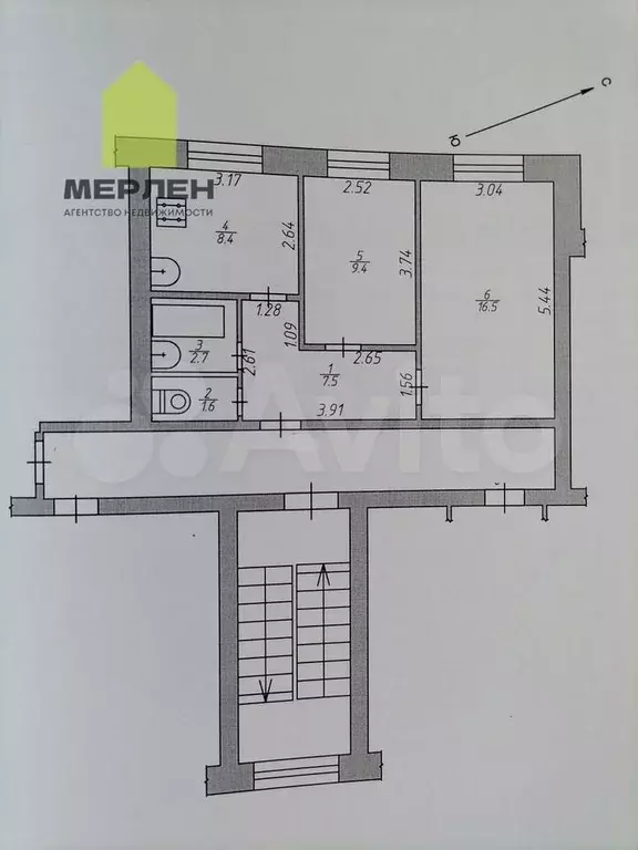 2-к. квартира, 46,1 м, 2/2 эт. - Фото 0