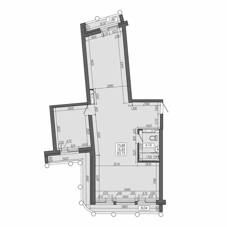 2-комнатная квартира: Владивосток, улица Мыс Кунгасный, 3Б (76.83 м) - Фото 0