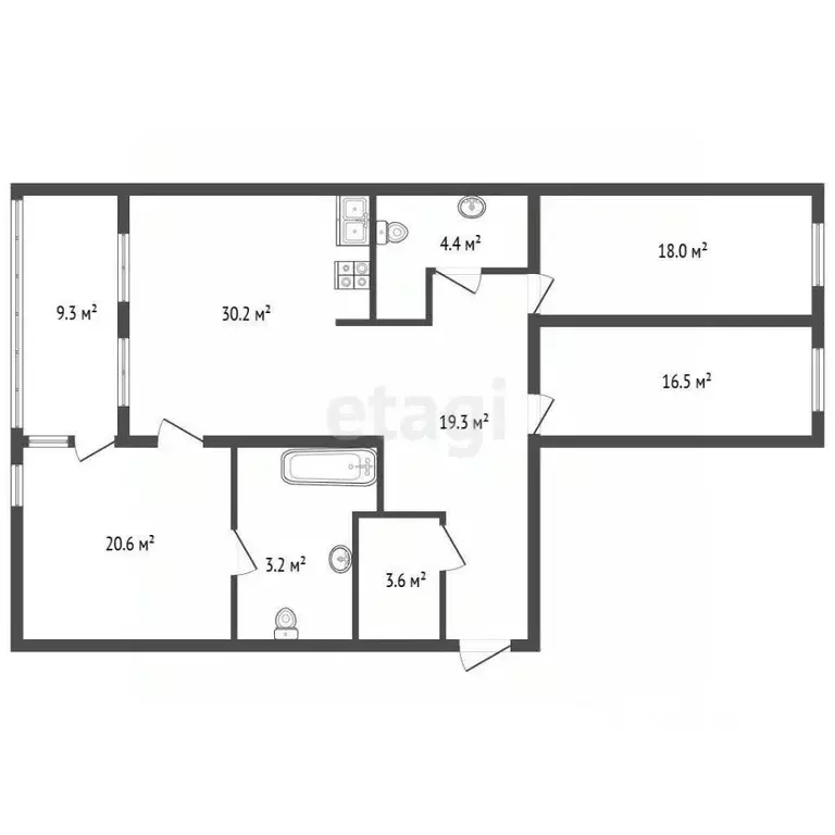 3-к кв. Санкт-Петербург ул. Большая Зеленина, 34 (110.8 м) - Фото 2