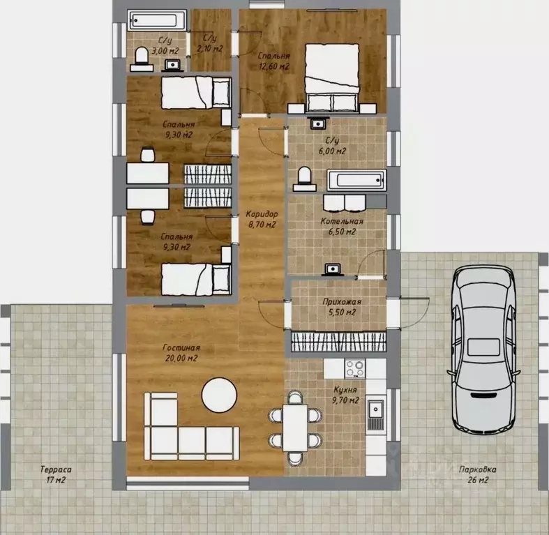 Дом в Московская область, Домодедово КП Рэд тер., ул. Тирексовская ... - Фото 2