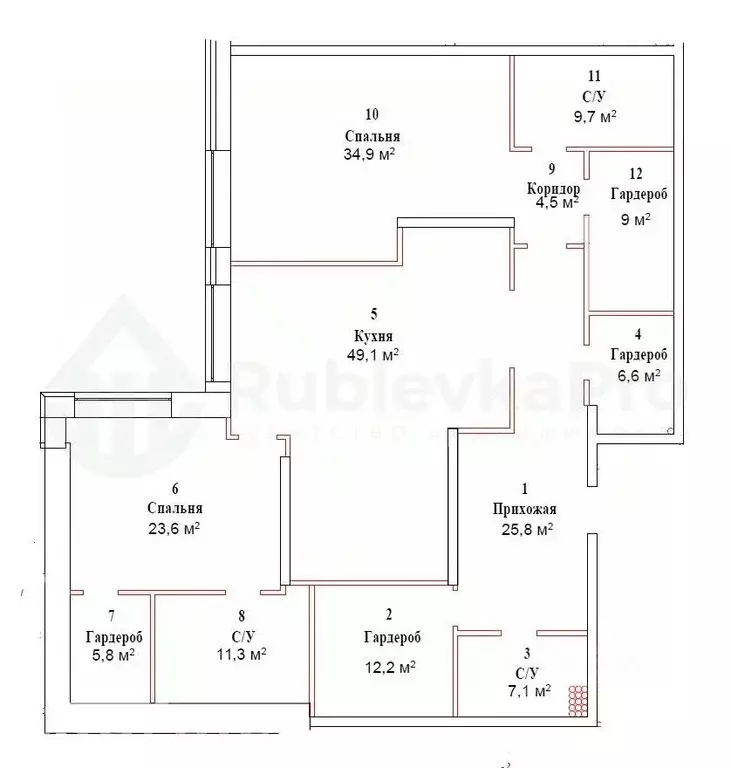 3-к кв. Московская область, Одинцовский городской округ, д. Семенково, ... - Фото 2