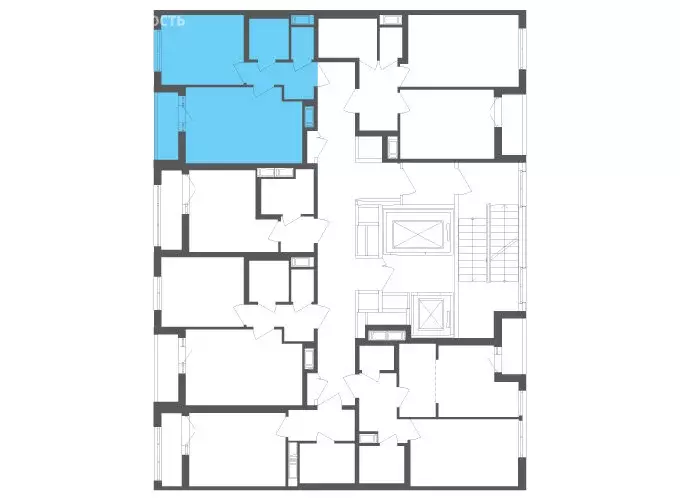 1-комнатная квартира: посёлок Шушары, Старорусский проспект, 3к1 (37.1 ... - Фото 2