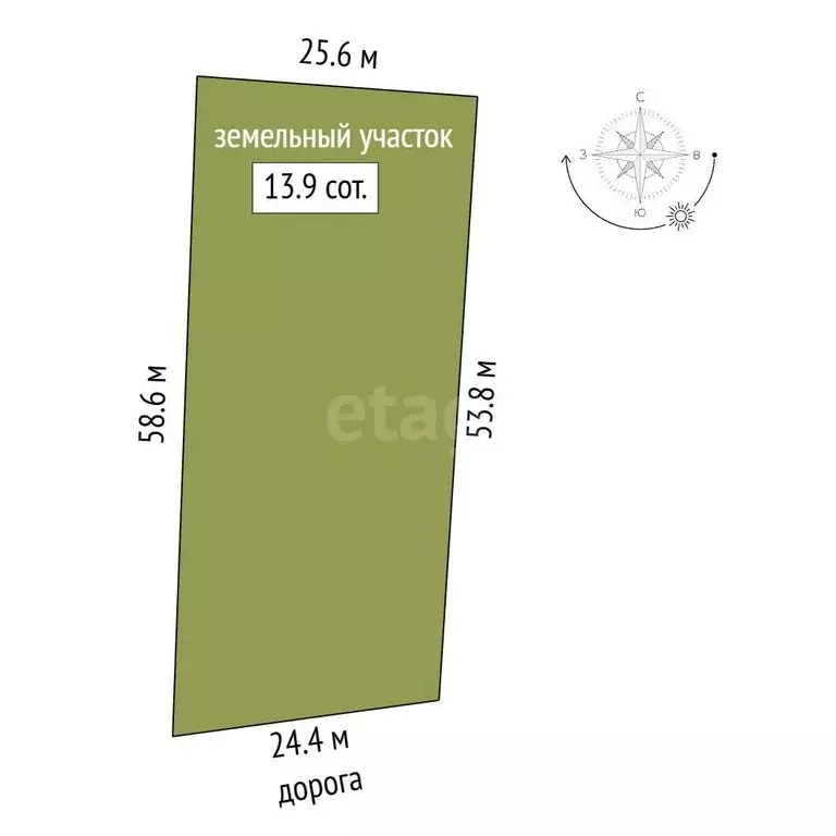 Участок в Николаевка, Цветочная улица (13.87 м) - Фото 1