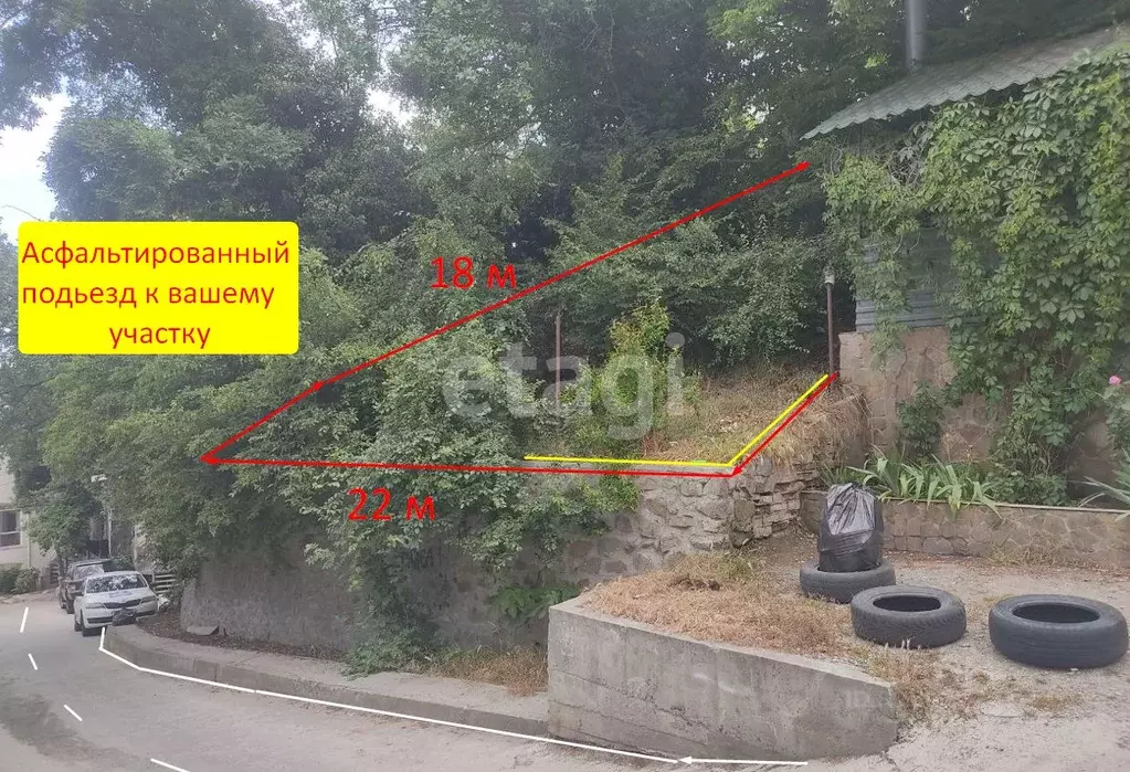 Участок в Крым, Ялта муниципальный округ, Отрадное пгт ул. Отрадная, ... - Фото 1