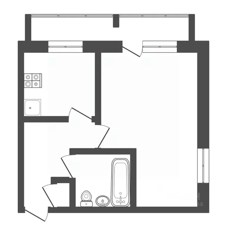 1-к кв. Тюменская область, Тюмень Широтная ул., 81 (37.0 м) - Фото 2