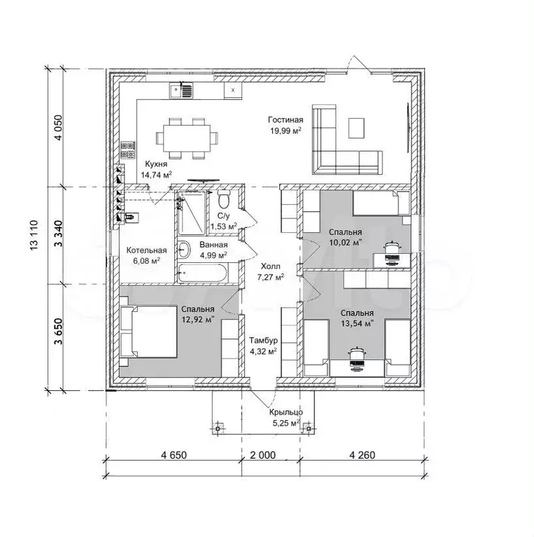 Дом 101 м на участке 8 сот. - Фото 0