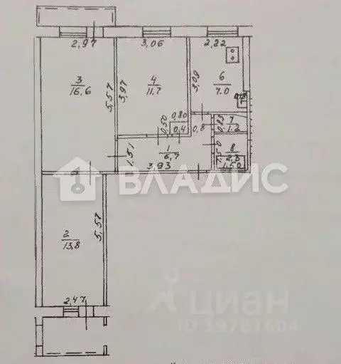 3-к кв. Башкортостан, Уфа Баязита Бикбая ул., 14 (59.7 м) - Фото 2