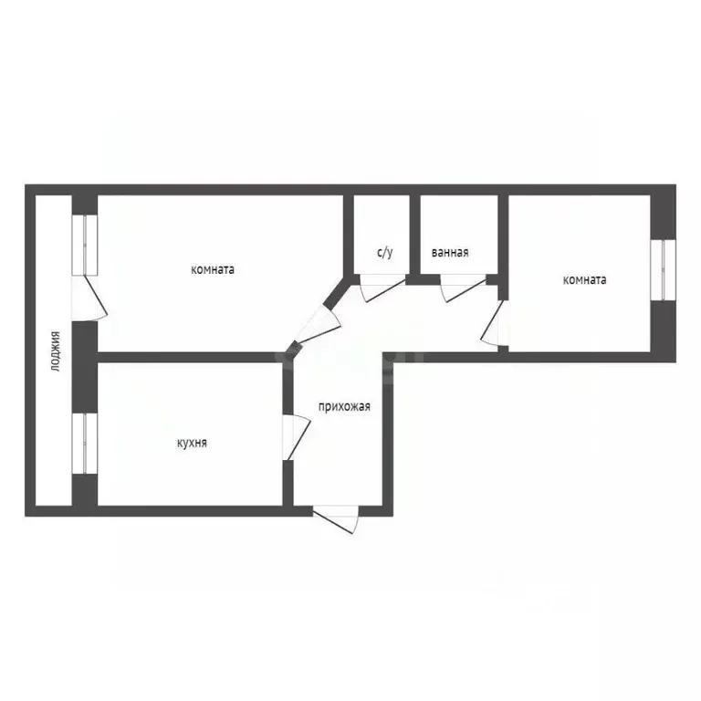 3-к кв. Курганская область, Курган Красномаячная ул., 49 (62.0 м) - Фото 2