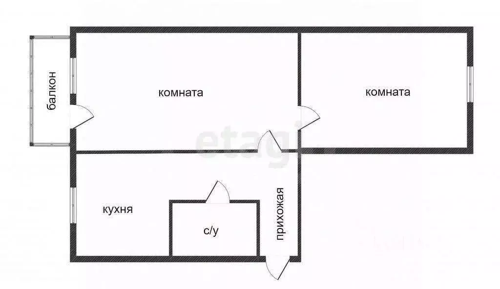 2-к кв. Приморский край, Владивосток ул. Баляева, 58 (49.5 м) - Фото 1