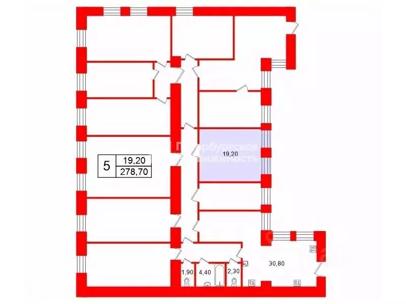 Комната Санкт-Петербург 12-я Васильевского острова линия, 15 (19.2 м) - Фото 1