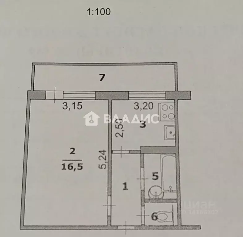 1-к кв. Белгородская область, Белгород ул. Чапаева, 32 (32.0 м) - Фото 2
