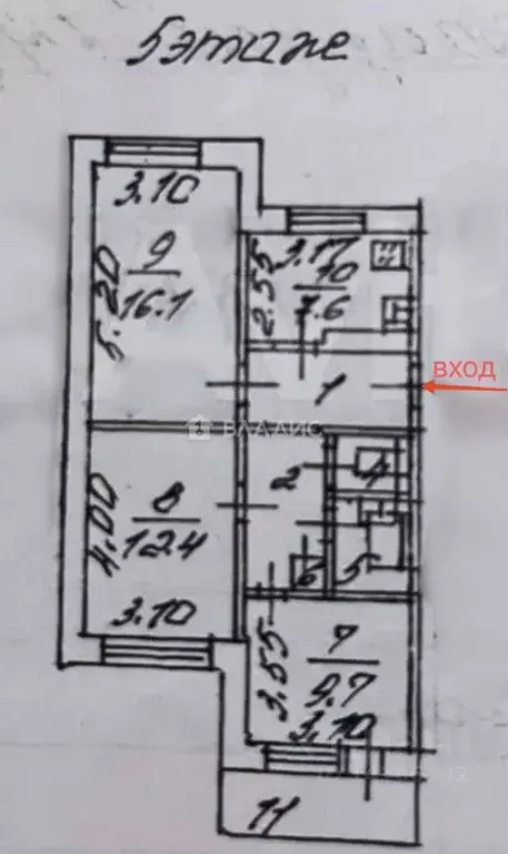 3-к кв. Белгородская область, Белгород Левобережная ул., 12 (57.6 м) - Фото 2