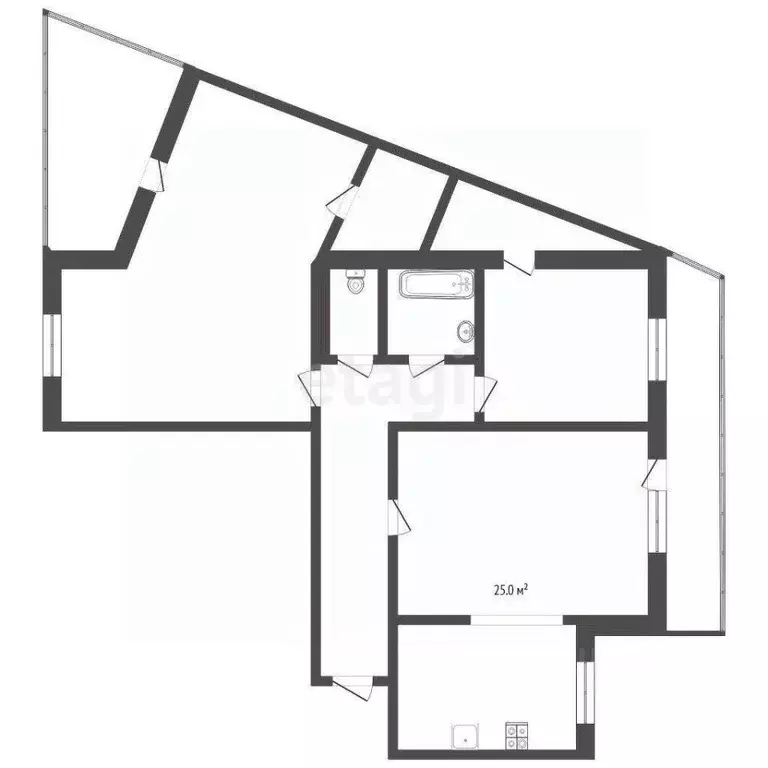 3-к кв. Тюменская область, Тюмень Северная ул., 3 (73.5 м) - Фото 1